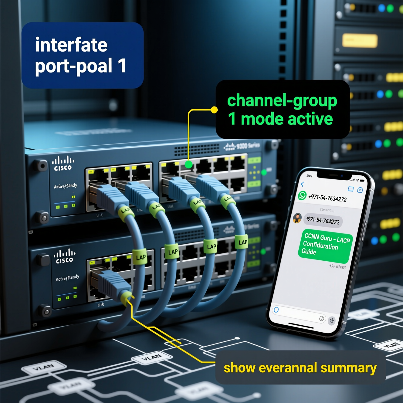 LACP Configuration on Cisco Switch for CCNA Training in Dubai